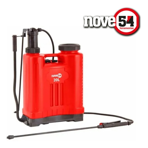 Pulverizador 20 Litros Maquina Passar Veneno Insetcid Nove54 Cor Vermelho