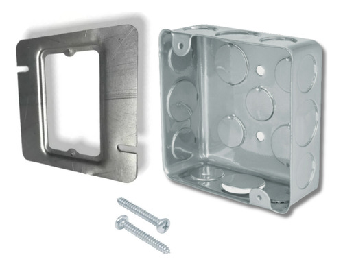 50 Caja Electrica Galvanizada 4x4 Con Sobretapa