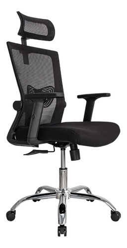 Silla De Oficina Presidente Ergonomus Delphi Base Cromada