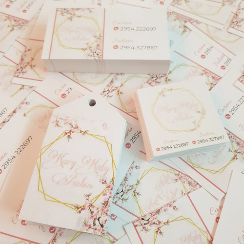Kit Emprendedor: 100 Tarjetas 100 Tags 100 Stickers + Diseño
