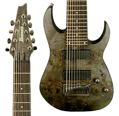 Guitarra Ibanez 9 Cordas Rg9pb Tgf Transparent Gray Flat Orientação Da Mão Destro