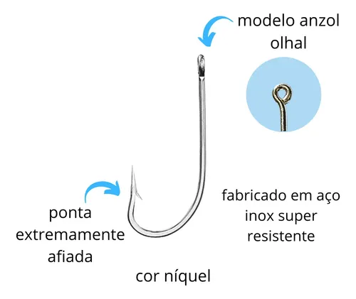 Anzol Inox 57315ss N°6 Cx.100pçs Marine Sports | Parcelamento sem