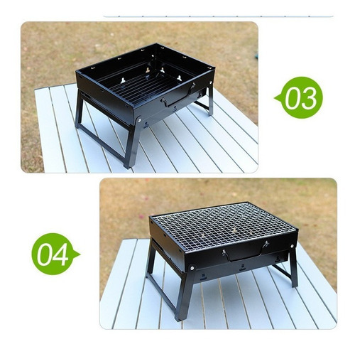 Imagen 8 de 8 de Mini Parrillera Portátil Plegable Para Carbón