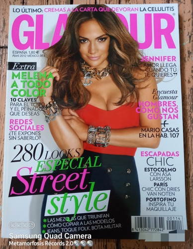 Jennifer Lopez Revista Glamour España, Jlo, Año 2012.