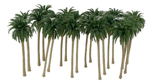 . 5x20 Peças Modelo Verde Coqueiros Escala 1/120 8cm