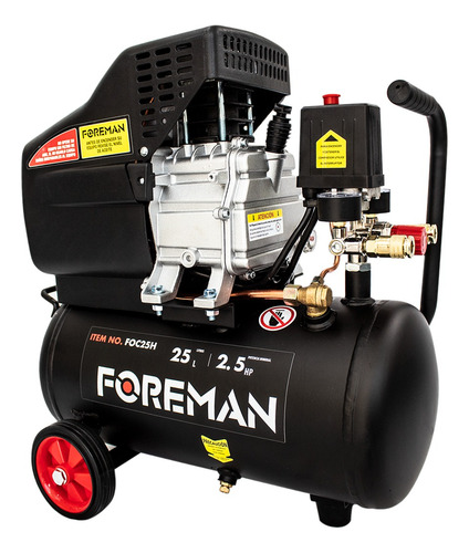 Compresor De Aire Eléctrico Portátil Foreman Fo25l 25l 2hp