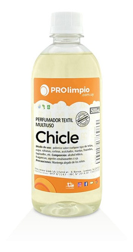 Perfumador Líquido Para Telas Fragancia Chicle 500ml