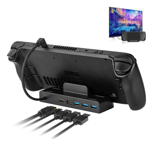 Base Hdmi Dock Tv Para Deck Accessories 5 En 1