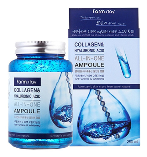 Farm Stay Collagen & Hyaluronic Acid All In One Ampoule Momento De Aplicación Día/noche Tipo De Piel Toda