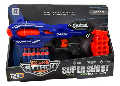 Pistola Super Shoot Max Attack 12 Dardos 53911