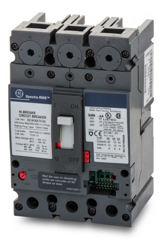 Breaker Trifasico 3x125 Amp General Electric Seha36at0125