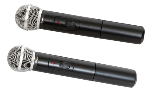 Microfono Dual Uhf /trans + Corbatero Parquer Wr-15dfull Color Negro