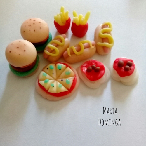 Mini Comida Para Muñecas En Porcelana Fria