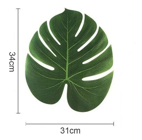 Imagen 2 de 10 de Hojas Artificiales Decorativas Hoja Tropical Decoración 12pk