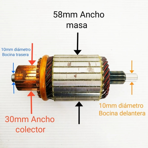 Inducido Arranque Blazer 262 4.3 1999-2004 S10 Durango 4.3