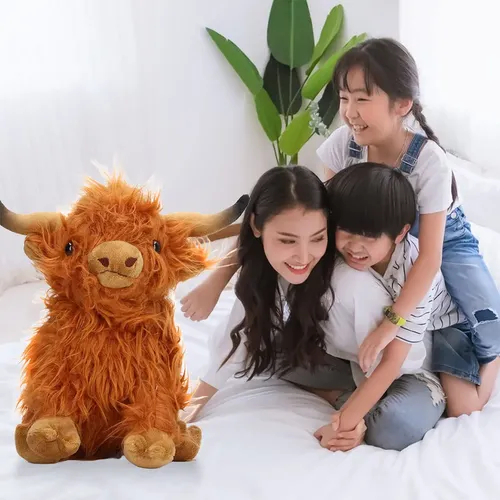 Peluche De Vaca De Las Tierras Altas De 60 Cm – Suave Y Corpulento, Ideal Para Niños Y Como Decoración Del Hogar