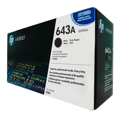 Hp Tóner Negro 643a