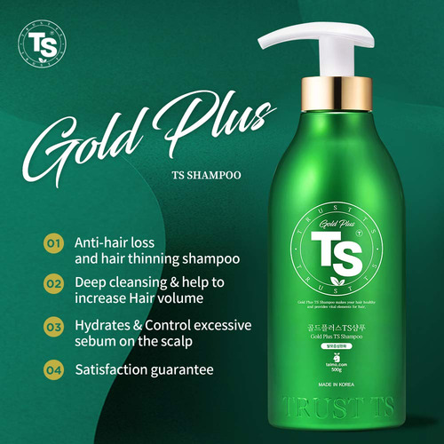 Champú Gold Plus Ts Para Crecimiento Y Grosor Del Cabello, 5