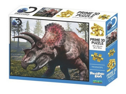 Puzzle Rompecabezas Triceratops 1000 Piezas Prime 3d - Lanus