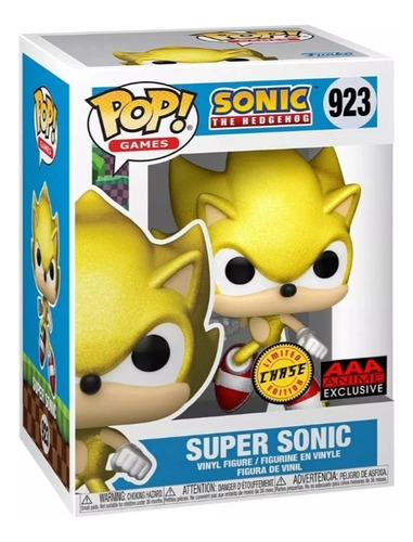 Funko Pop Super Sonic #923 Aaa Chase Anime The Hedgehog