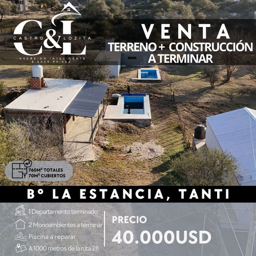Venta Terreno Plano Con Construcción A Terminar En La Estanc