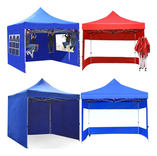 Tenda 3x3 Gazebo Reforçada Sanfonada Com Laterais + Bolsa