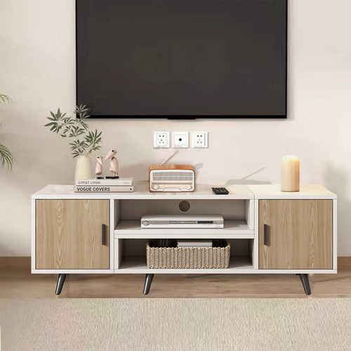 Mueble Tv Ajustable 140-190cm-puerta Vintage Moderna 85x35cm