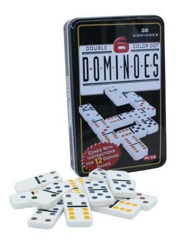 Jogo De Domino 28 Pedras Com Embalagem Metal Passatempo Bar