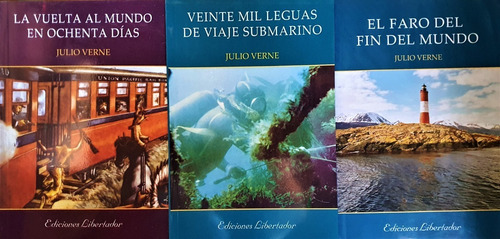 Lote X3 Libros Julio Verne Ed. Libertador Vuelta Veinte Faro