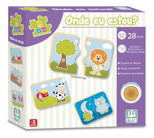 Brinquedo Jogo De Encaixe Onde Eu Estou Nig Brinquedos 0412