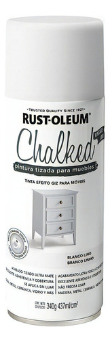 Pintura Chalked En Aerosol Rust Oleum Color Blanco Lino - Line White