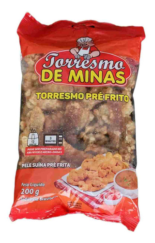 Torresmo Pré-frito De Minas, Pele Suina Para Fritar, 200g