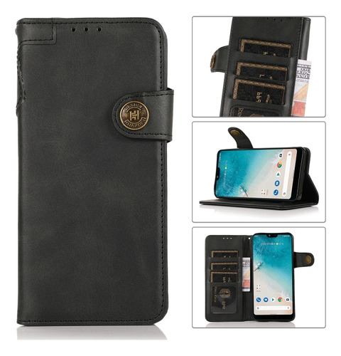 Funda Con Textura De Piel De Vacuno Khazneh Para Oppo A55 5g