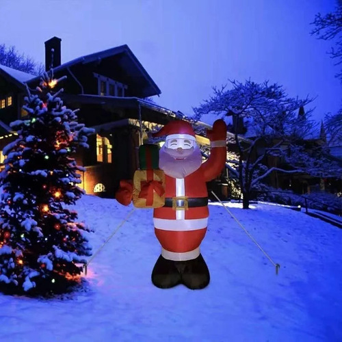 Cb Adorno Navideño Inflable Led Gigante De Papá Noel