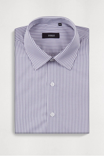 Camisa Macowens Vestir Rayada Gris Hombre 449244102004