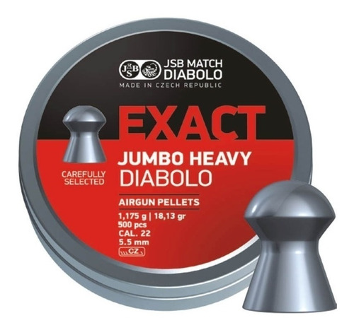 Postones Jsb Jumbo Heavy 18.13 Grains Lata De 500 Unidades  