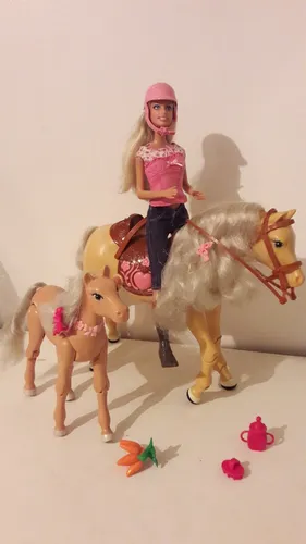 Mu eca Barbie Jinete Con Caballo Interactivo Original