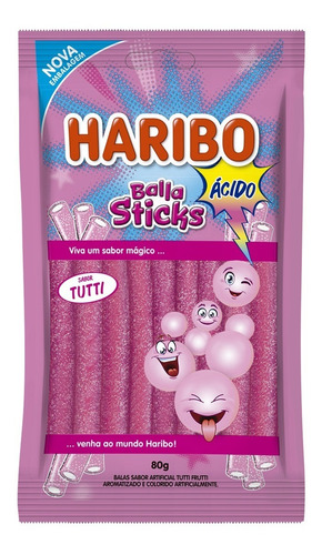Imagem 2 de 2 de Balla Sticks Acido Tutti Haribo 80g
