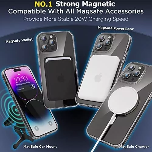 Funda magnética transparente con caja fuerte Mag para Iphone 13