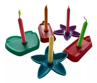 Soporte Para Velas Set X 20 Unidades Colores Surtidos