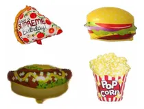 Comprar Pack 4 Globos Metalizados Comida Rápida Chatarra Hamburguesa