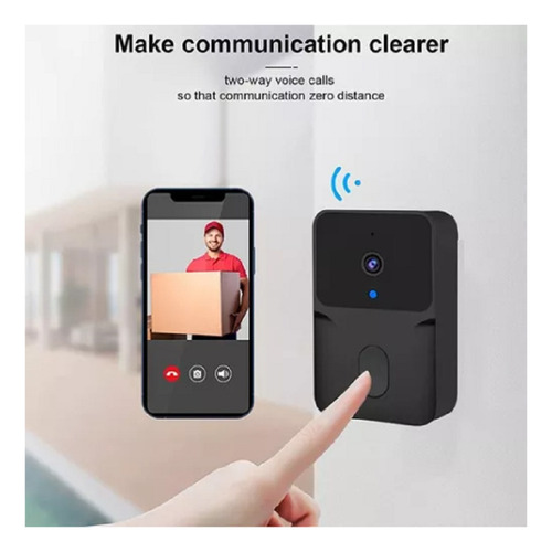 Timbre Inteligente De Puerta Inalámbrico Con Lcd Cámara Wifi