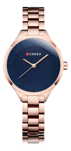 Reloj De Cuarzo Curren 9015 De Vestir Para Mujer A La Moda