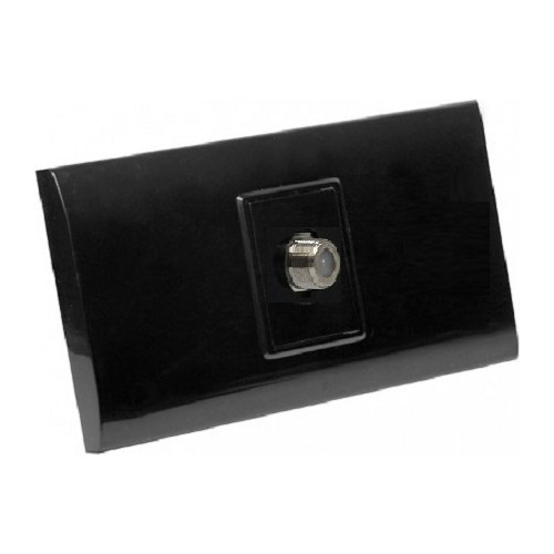 Toma Coaxial Standard Para Pared Policarbonato Negra Retie