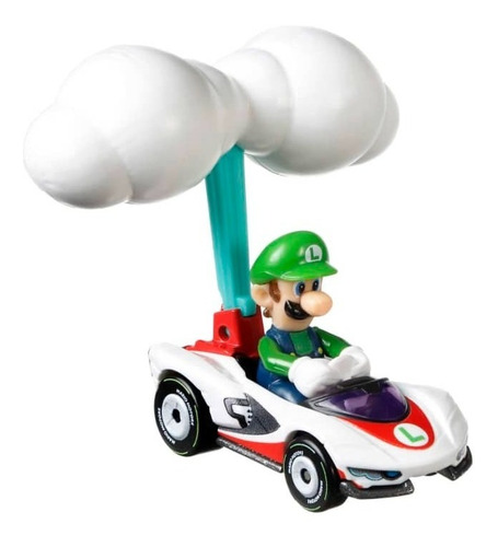 Hot Wheels Mario Kart Auto Con Personaje Gvd30 Mattel