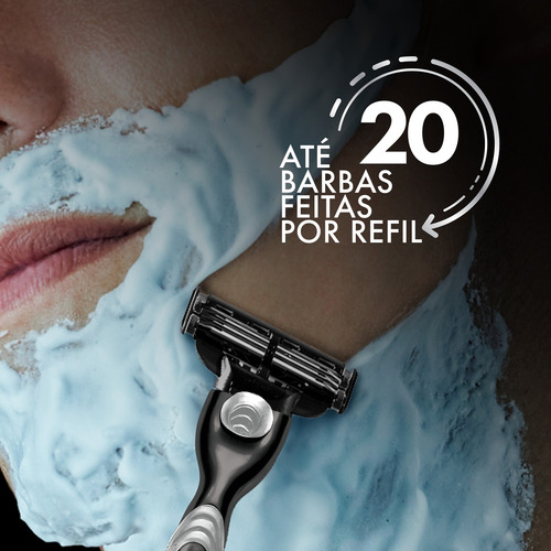 Barbeador Gillette Mach 3 Carvão Gillette Mach3 Carbono 3 un