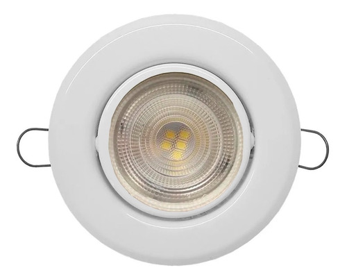 Spot Embutir Redondo Blanco Lampara Dicroica Led 5w Philips