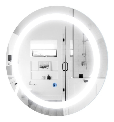 Espejo Baño Luz De Led Touch Redondo 60 Moderno Accesorios