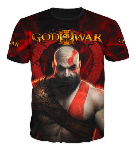 Camiseta God Of War Red Kratos Niños / Hombres