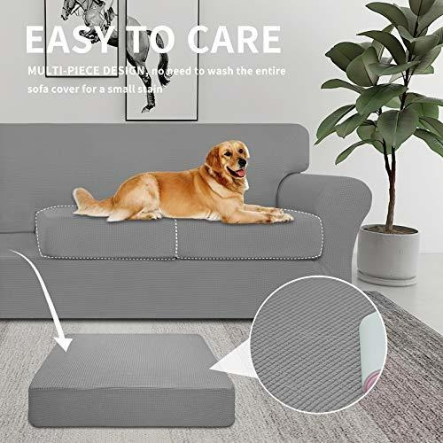 Funda Para Sofa Easy-going De 2 Piezas Elastica Lavable Gris